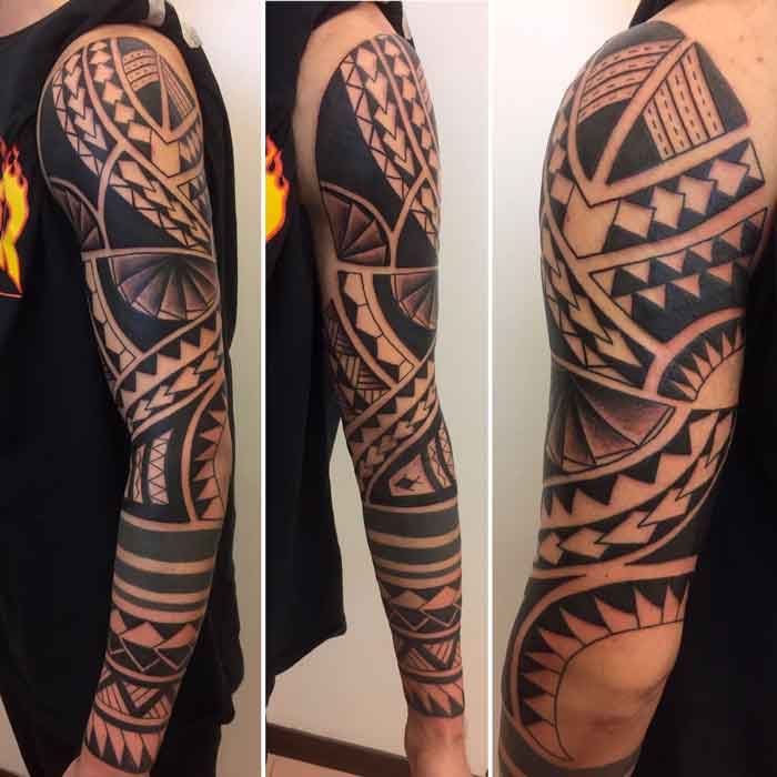 tattoo tribale polinesiano braccio