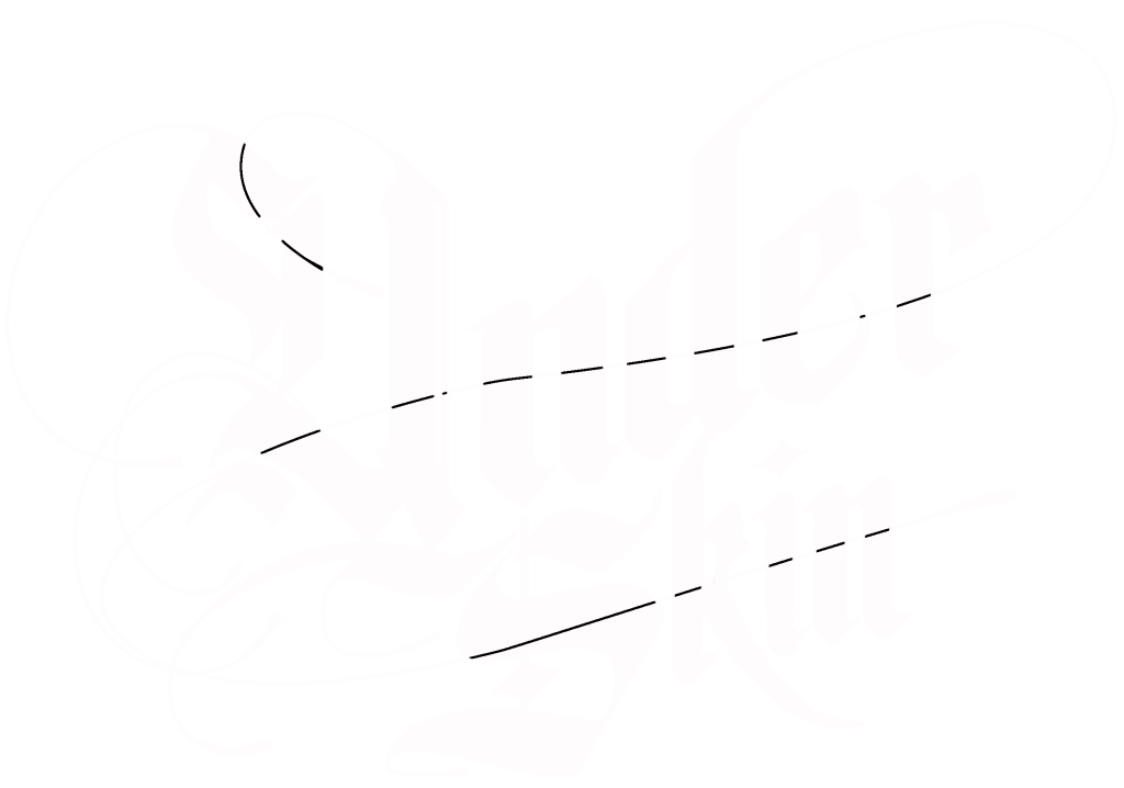 underskin tattoo shop fano logo white