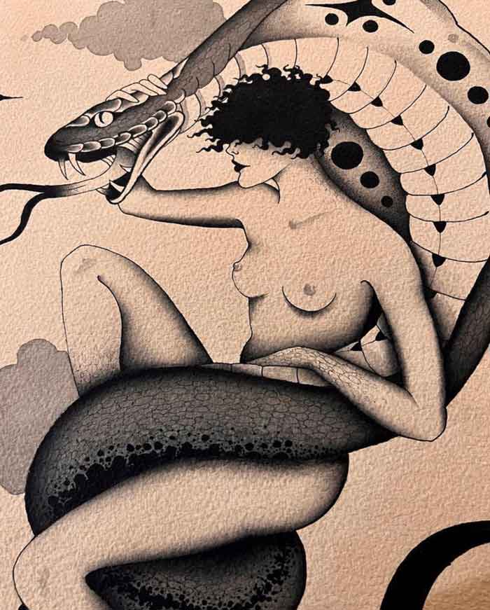tavola old school serpente donna