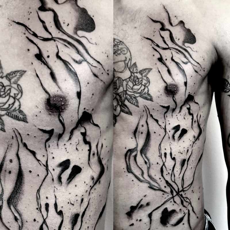 tattoo astratto blackwork