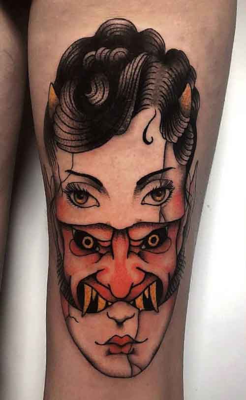 tattoo donna demone